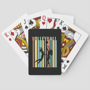 Volleyball Beachvolleyball Retro Playing Cards