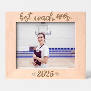 Volleyball Best Coach Ever Custom Year Etched Frames
