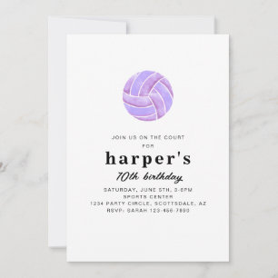 Volleyball Birthday Invitation