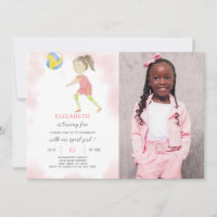 Volleyball Birthday Invitation With Photo