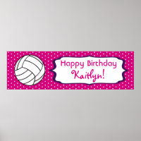 Volleyball Birthday Poster