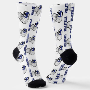 Volleyball - Blue, Black and White Socks