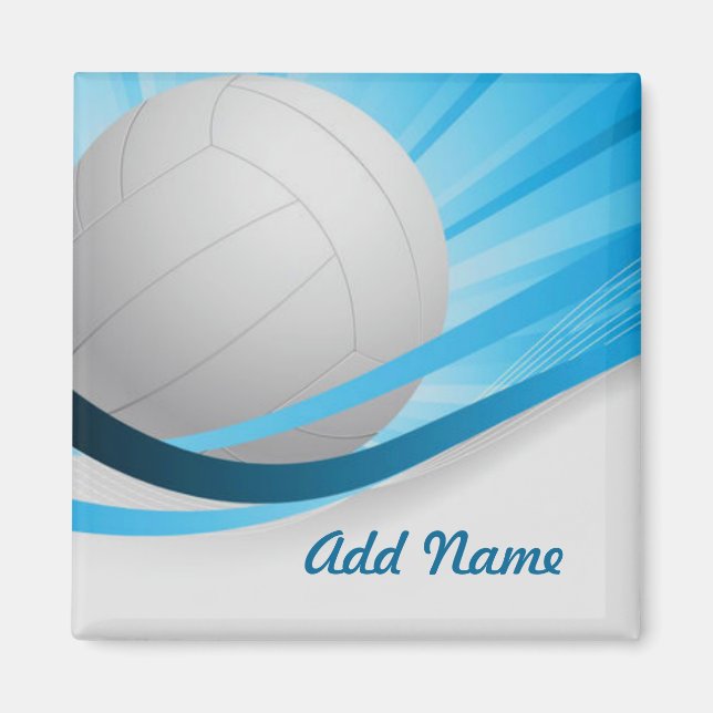 Volleyball blue Customize Personalize Magnet (Front)