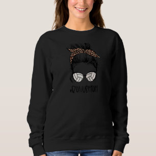 Volleyball Bonus Mom Life Messy Bun Shirt Mother’s