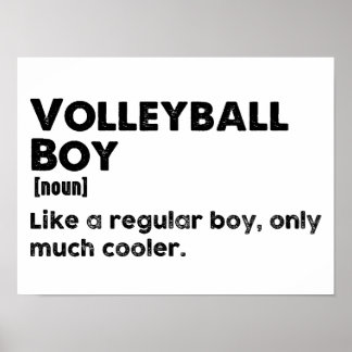 Volleyball Boy Funny Definition Poster