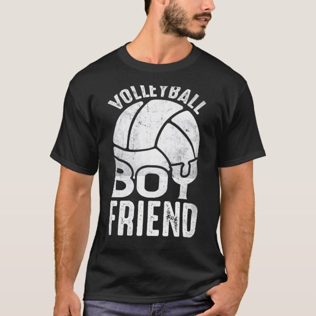 Volleyball Boyfriend Coach Fan Player  1 T-Shirt (Front)