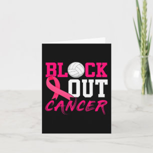 Volleyball Breast Cancer Awareness Block Out Cance Card