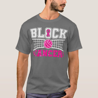 Volleyball Breast Cancer Awareness Block Out Cance T-Shirt