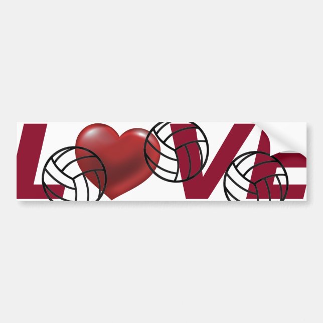 Volleyball bumber, ice chest and cooler sticker (Front)