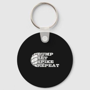 Volleyball Bump Set Ske Repeat Beach Volleyball Gi Keychain