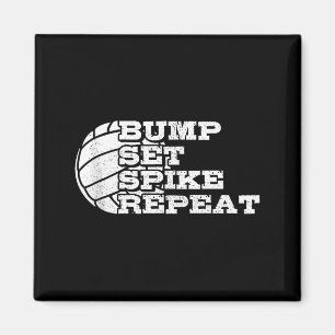 Volleyball Bump Set Ske Repeat Beach Volleyball Gi Magnet