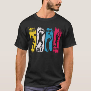 Volleyball Bump Set Spike Repeat T-Shirt