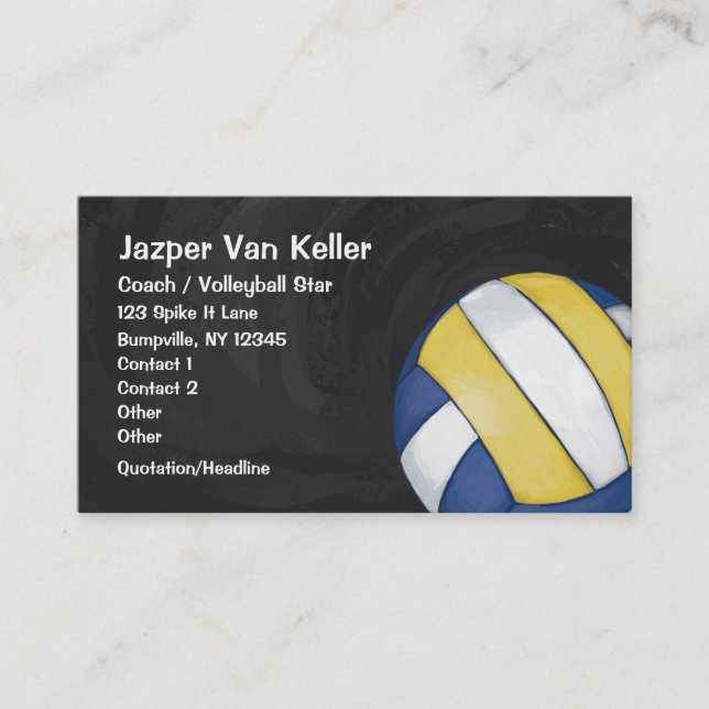 Volleyball Business Card (Front)
