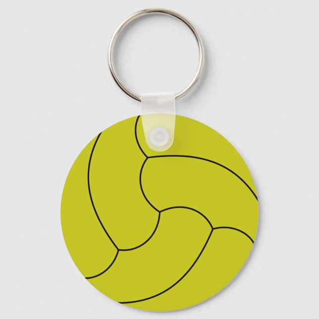Volleyball Button Keychain (Front)