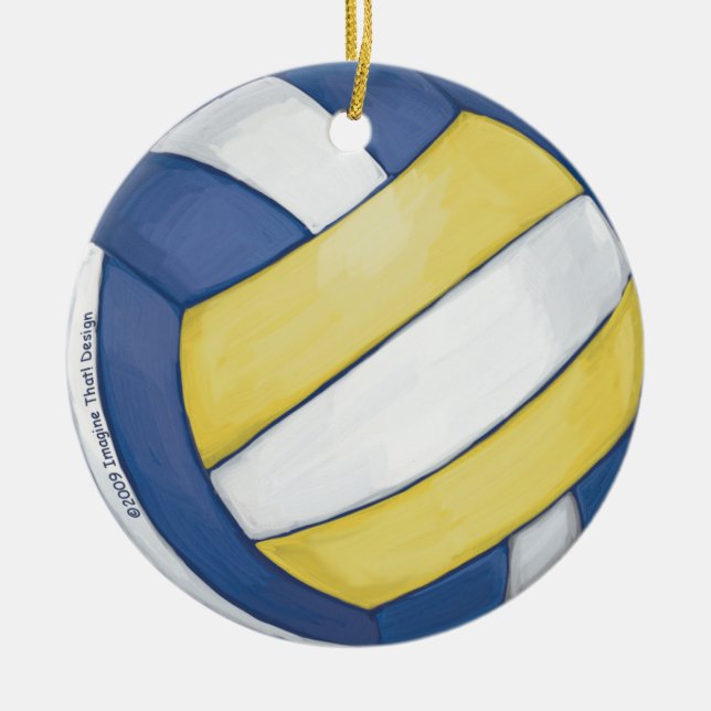 Volleyball Ceramic Ornament (Front)