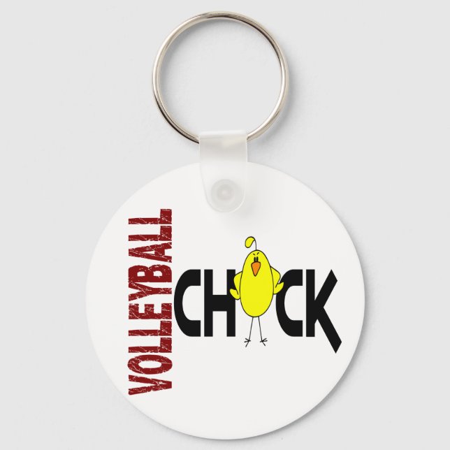 Volleyball Chick 1 Keychain (Front)