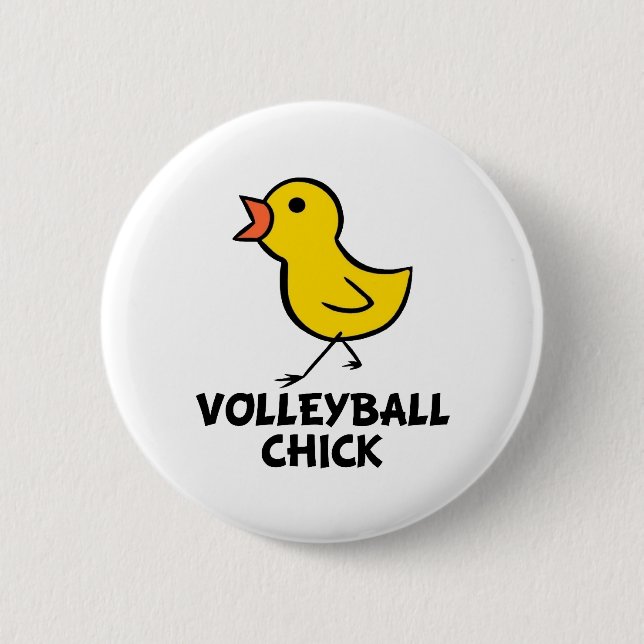 Volleyball Chick Button (Front)