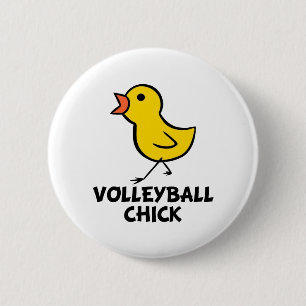 Volleyball Chick Button