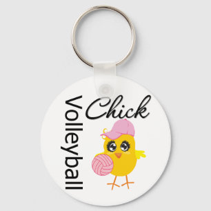 Volleyball Chick Keychain