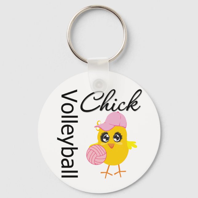 Volleyball Chick Keychain (Front)