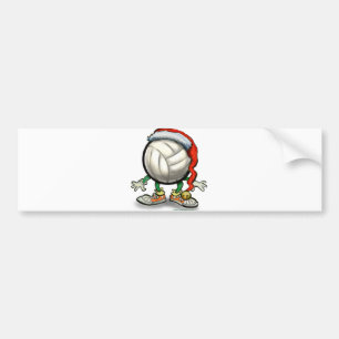 Volleyball Christmas Bumper Sticker