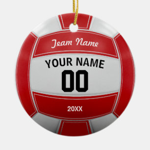 Volleyball Christmas Ceramic Ornament