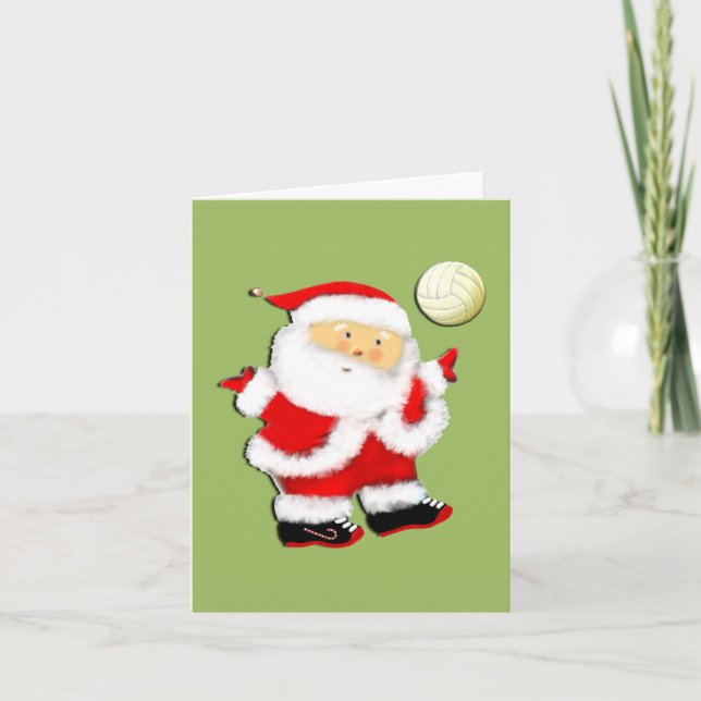 Volleyball Christmas gift cards (Front)