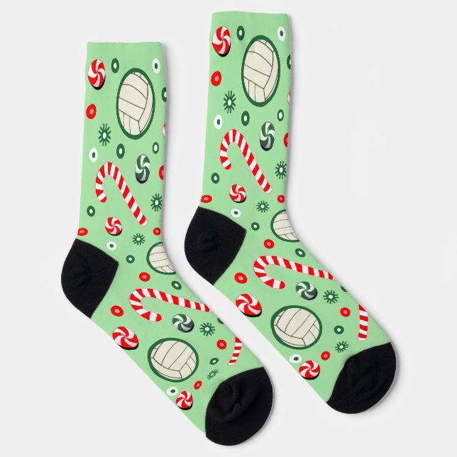 Volleyball Christmas Holiday Gifts Socks (Right)