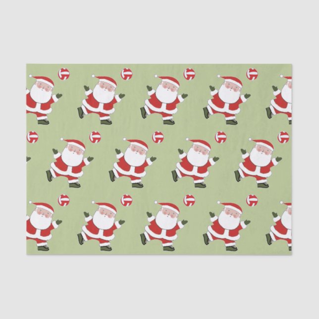 Volleyball Christmas Holiday Tissue Paper (Front)