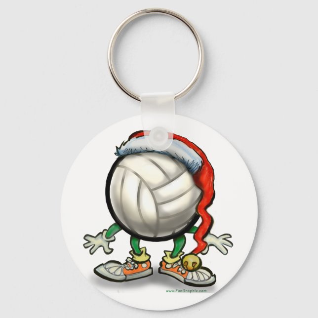 Volleyball Christmas Keychain (Front)