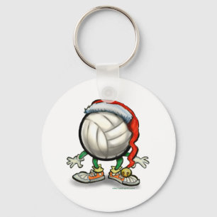 Volleyball Christmas Keychain