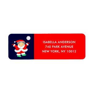 Volleyball Christmas Label