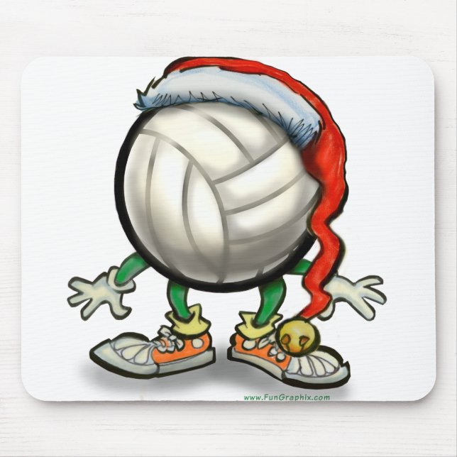 Volleyball Christmas Mouse Pad (Front)