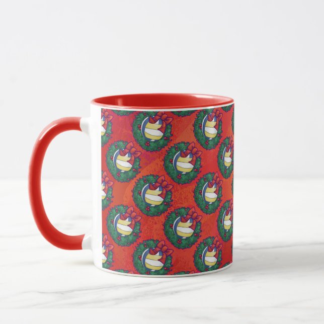 Volleyball Christmas Mug (Left)