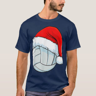 Volleyball Christmas Santa Hat Ball Men Women Kids T-Shirt