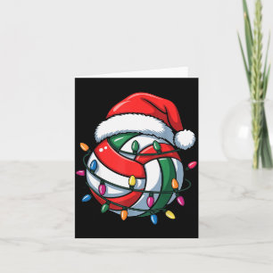 Volleyball Christmas Santa Hat Volleyball Srt Men  Card