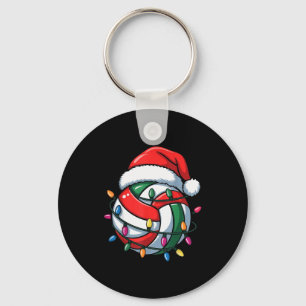 Volleyball Christmas Santa Hat Volleyball Srt Men  Keychain
