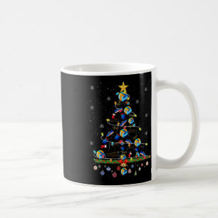 Volleyball Christmas Tree Lights Funny Xmas Sports Coffee Mug