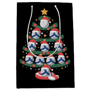 Volleyball Christmas Tree Lights Sports Player Medium Gift Bag