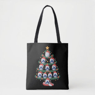 Volleyball Christmas Tree Lights Sports Player Tote Bag