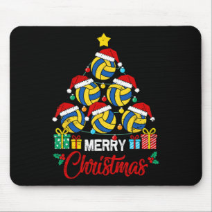 Volleyball Christmas Tree Lights Volleyball Player Mouse Pad