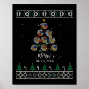 Volleyball Christmas Tree Xmas Gift For Volleyball Poster