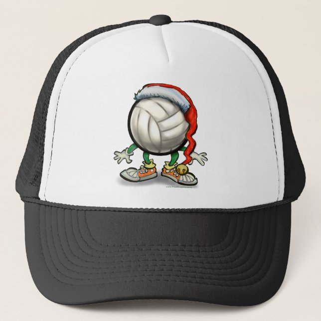 Volleyball Christmas Trucker Hat (Front)