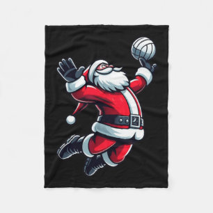 Volleyball Christmas Xmas Christmas Santa Volleyba Fleece Blanket