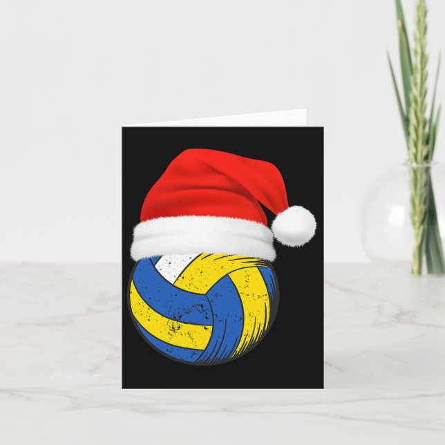 Volleyball Christmas Xmas Volleyball Player  Card (Front)