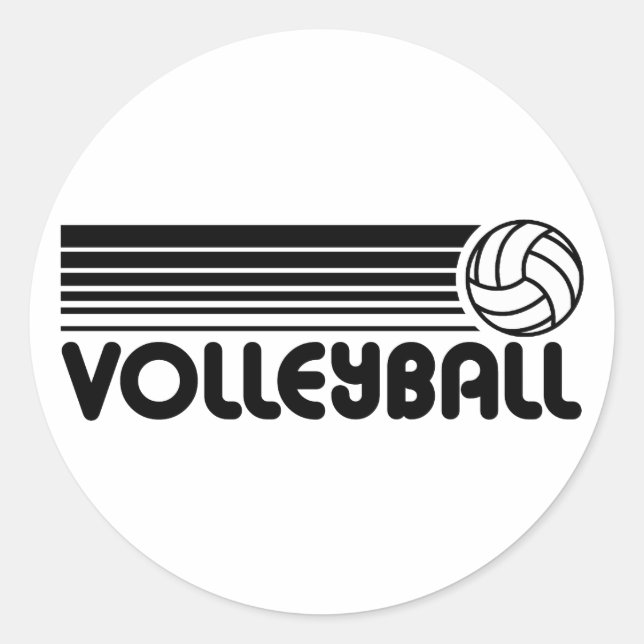 Volleyball Classic Round Sticker (Front)