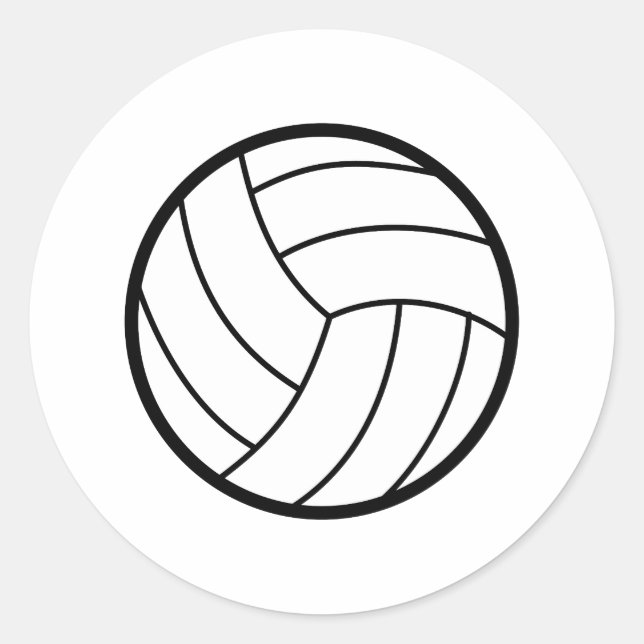 Volleyball Classic Round Sticker (Front)