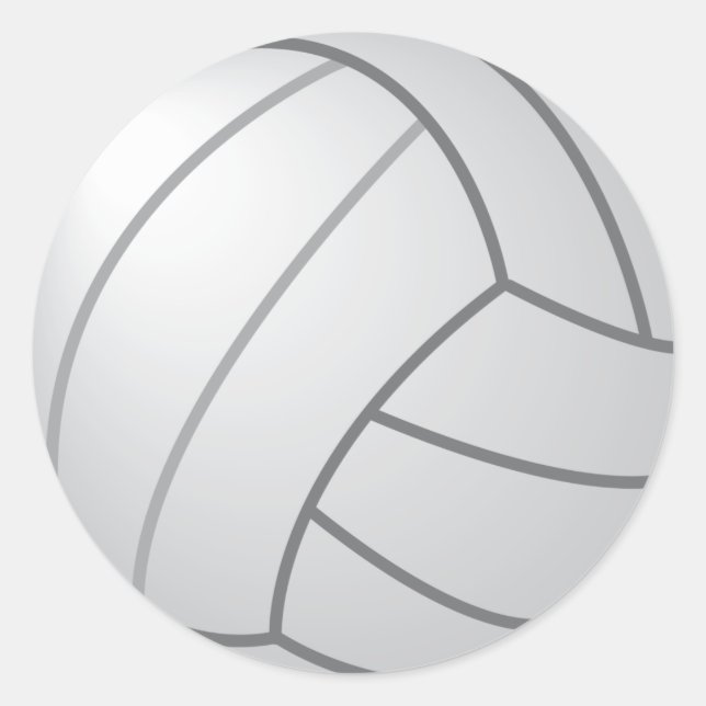 Volleyball Classic Round Sticker (Front)