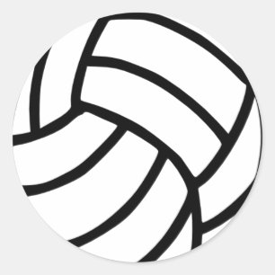 Volleyball Classic Round Sticker