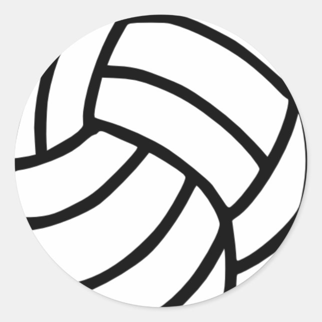 Volleyball Classic Round Sticker (Front)
